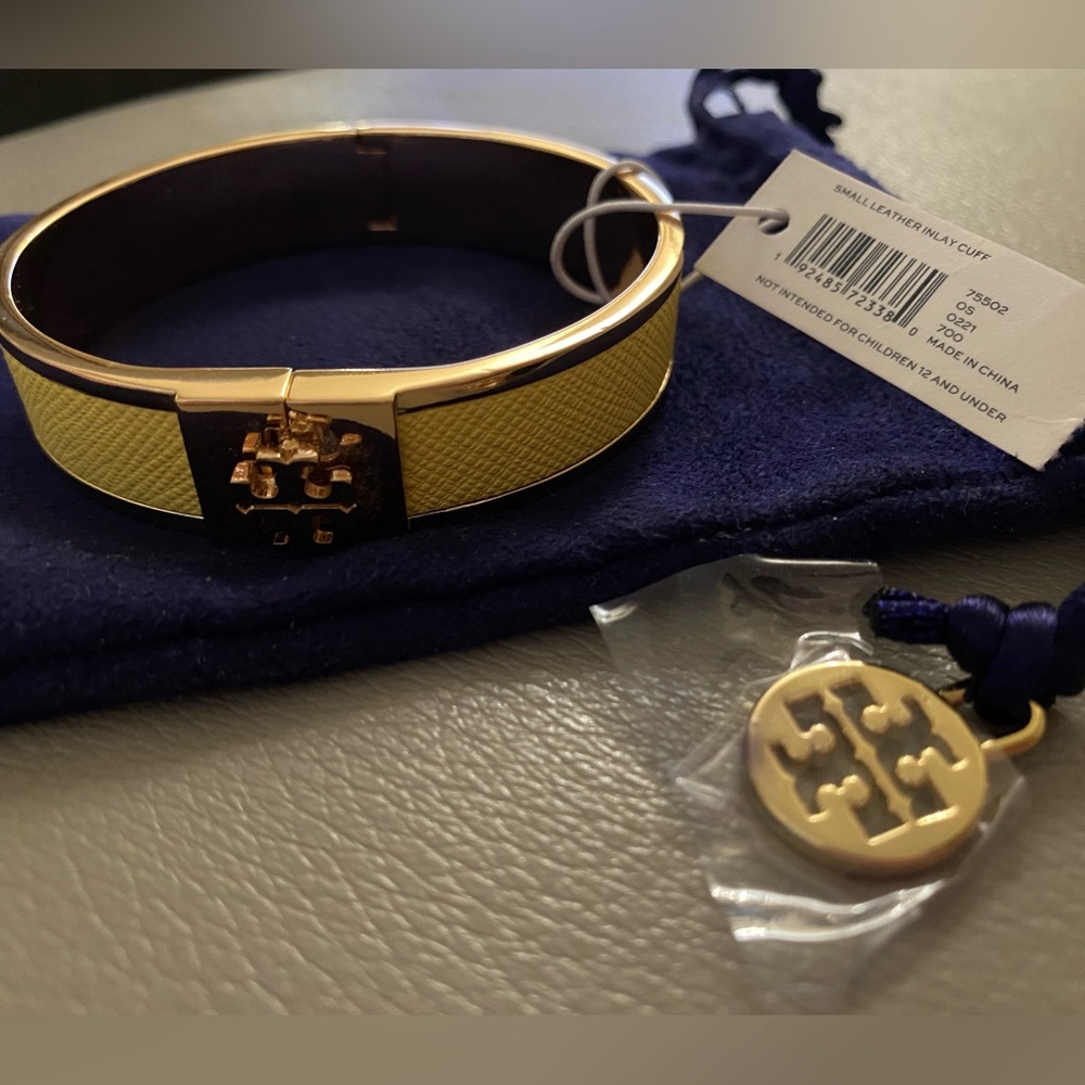 TORY BURCH Small Leather Inlay Cuff